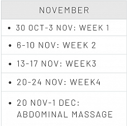 Sirichan Thai Massage Learning Center - November 2023 Calendar