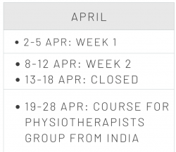 Sirichan Clinic & Massage Center - April Courses Calendar
